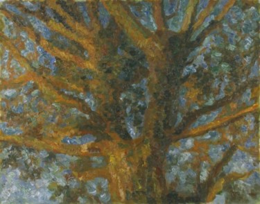 Painting titled "Tree" by Robert Nizamov, Original Artwork, Oil