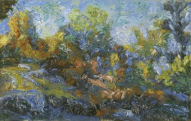 Schilderij getiteld "Landscape" door Robert Nizamov, Origineel Kunstwerk, Olie