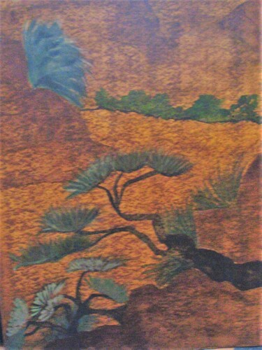 Peinture intitulée "parchemin" par Nizard Dominique, Œuvre d'art originale, Aquarelle