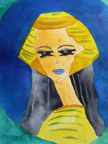 Peinture intitulée "femme 9" par Nizard Dominique, Œuvre d'art originale, Aquarelle