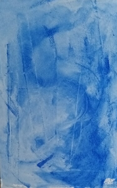 Peinture intitulée "roue bleue" par Nizard Dominique, Œuvre d'art originale, Acrylique
