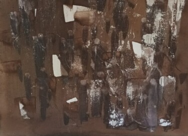 Pintura intitulada "marron" por Nizard Dominique, Obras de arte originais, Aquarela