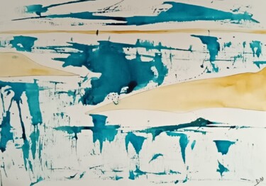 Peinture intitulée "mer 15" par Nizard Dominique, Œuvre d'art originale, Aquarelle