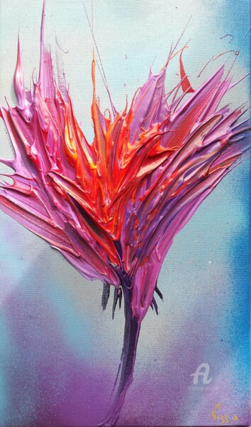 Peinture intitulée "Printemps en couleu…" par Fred Saruggia, Œuvre d'art originale, Acrylique