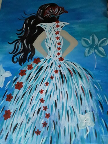 Painting titled "Princesse" by Nj, Original Artwork, Acrylic