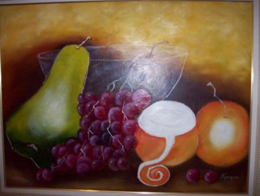 Pintura intitulada "laranjas euvas" por Njacques, Obras de arte originais