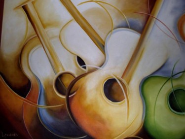 Pintura intitulada "violão" por Njacques, Obras de arte originais