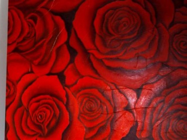 Pintura intitulada "rosas vermelhas" por Njacques, Obras de arte originais