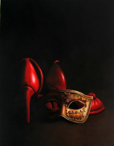 Painting titled "Masquerade I" by Nichola Martin, Original Artwork