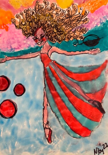 "Dancing on the Sea…" başlıklı Resim Njoy tarafından, Orijinal sanat, Jel kalem