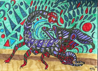 "Brilliant Scorpio" başlıklı Resim Njoy tarafından, Orijinal sanat, Jel kalem