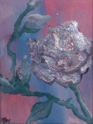 Drawing titled "First Rose" by Njoy, Original Artwork, Other