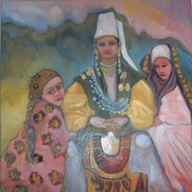 Malerei mit dem Titel "Alma la reine des d…" von Njoy, Original-Kunstwerk, Öl