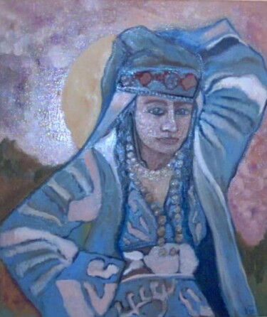 Painting titled "Femme Sarte" by Njoy, Original Artwork, Oil