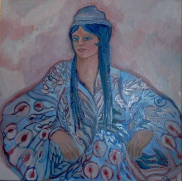 Pittura intitolato "Femme Samarkind" da Njoy, Opera d'arte originale, Olio