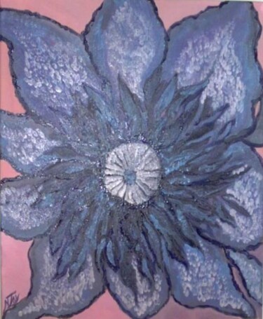 Painting titled "CLEMATITE" by Njoy, Original Artwork, Oil