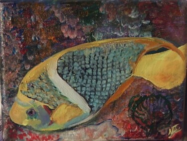 Peinture intitulée "Un Poisson au Mexiq…" par Njoy, Œuvre d'art originale, Huile
