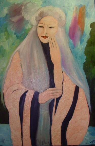 Painting titled "AURORA BOREALIS" by Njoy, Original Artwork, Oil