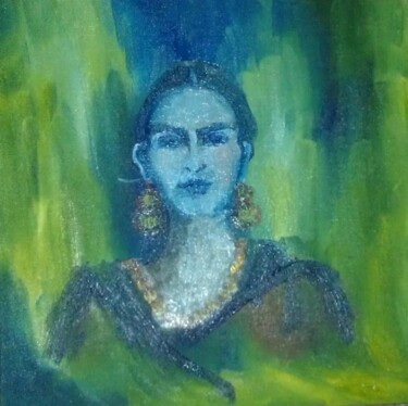 Painting titled "Frida 6 Essence" by Njoy, Original Artwork, Oil