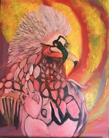 Painting titled "Warrior Angel" by Njoy, Original Artwork, Oil