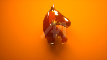 La Fierté, Honey Horse ( Collection "Enmiellement") Digitale Künste mit dem Titel "La Fierté, Honey Ho…" von Njr, Original-Kunstwerk, 3D Modellierung