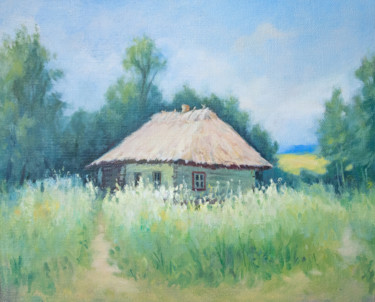 Painting titled "Hut.jpg" by Mykola Ponomarenko, Original Artwork, Oil