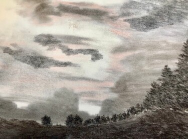Dibujo titulada "Twilight" por Co-Co Maurer, Obra de arte original, Carbón Montado en Cartulina