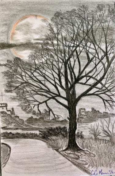 Painting titled "Dreams" by Co-Co Maurer, Original Artwork, Charcoal