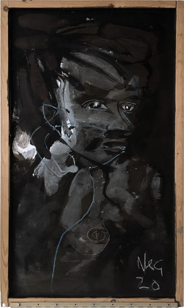 Pittura intitolato "Meuf qui se prend p…" da Valérie Nkogo Ndong, Opera d'arte originale, Inchiostro