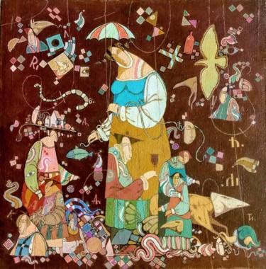 Картина под названием "Lady Tiffany" - Igor Tapilin, Подлинное произведение искусства, Масло Установлен на Деревянная рама д…