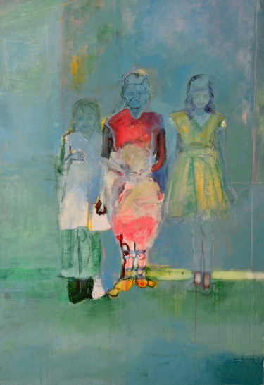 Painting titled "ALBUM DE FAMILLE, D…" by Nathalie Coulon, Original Artwork, Oil