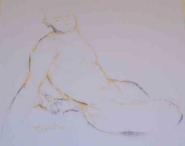 Disegno intitolato "Line drawing  nr" da N.M.Mathieu, Opera d'arte originale, Altro