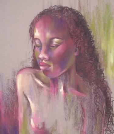 Disegno intitolato "The African girl" da N.M.Mathieu, Opera d'arte originale, Altro