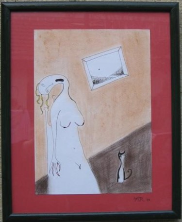 Painting titled "Desperate woman" by Mjr., Original Artwork