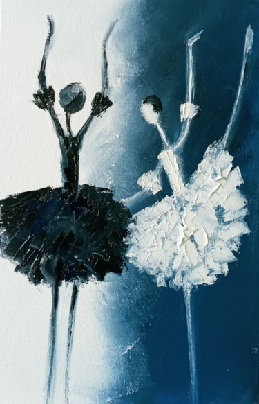 Картина под названием ",,Ballerines dansan…" - Nina Napkhaniuk, Подлинное произведение искусства, Масло