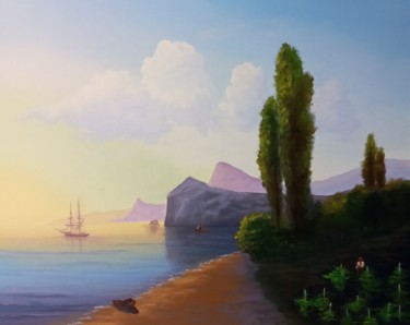 Картина под названием ",,vue sur la baie d…" - Nina Napkhaniuk, Подлинное произведение искусства, Масло