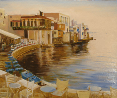 Painting titled "Sea view" by Nell Amelkova, Original Artwork