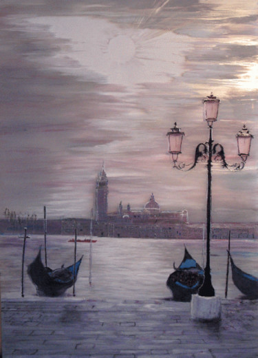 Painting titled "Nacre of Venice" by Nell Amelkova, Original Artwork, Oil