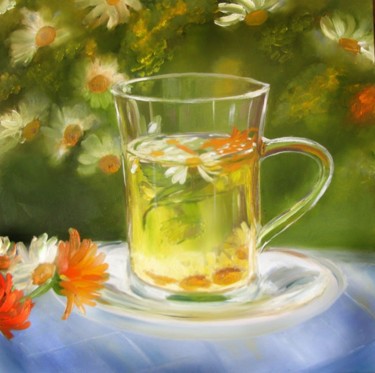 Painting titled "Summer Glass" by Nell Amelkova, Original Artwork, Oil