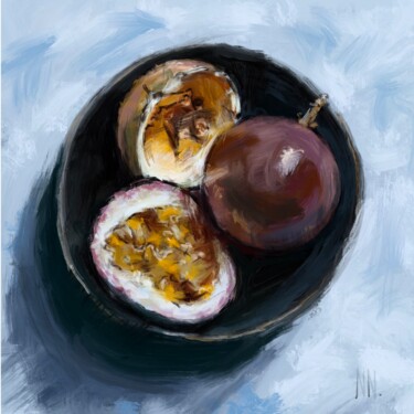 Painting titled "Passion fruit" by Natalia Nozdrina, Original Artwork, Digital Painting