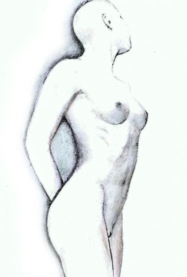 Drawing titled "Frauenakt_14.jpg" by Nn Welt, Original Artwork