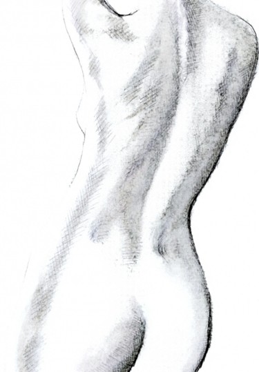 Drawing titled "AKT_27" by Nn Welt, Original Artwork, Charcoal