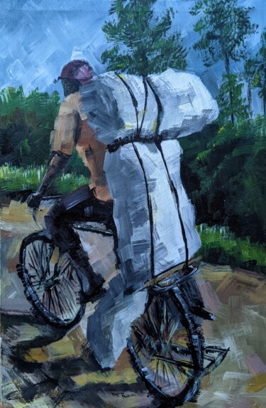 Картина под названием "NO BRAKES" - Noah Bugingo, Подлинное произведение искусства, Акрил Установлен на Деревянная рама для…