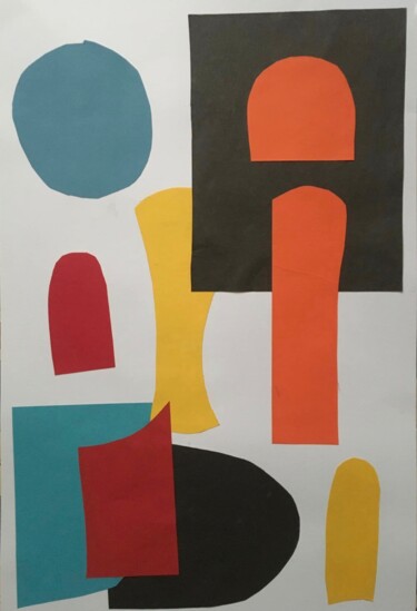Collages intitulée "abstract6" par Noah Miles, Œuvre d'art originale, Collages