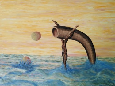 Peinture intitulée "Ovulation" par Daniel Nobécourt, Œuvre d'art originale, Huile