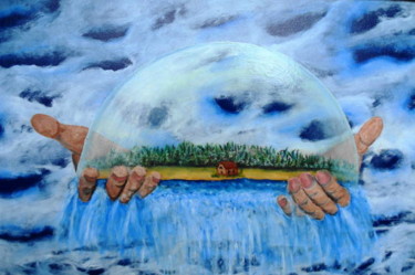 Peinture intitulée "Préservont L'eau" par Daniel Nobécourt, Œuvre d'art originale, Huile