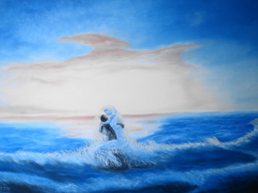 Pintura intitulada "La mer est Amour" por Daniel Nobécourt, Obras de arte originais, Outro