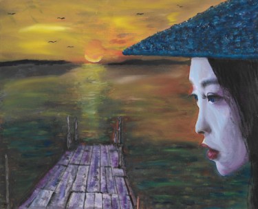 Arts numériques intitulée "Geisha-dream" par W-Dagrou, Œuvre d'art originale, Huile