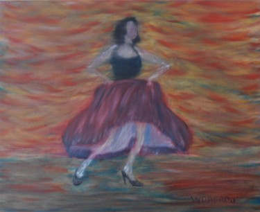 Painting titled "Gitane" by W-Dagrou, Original Artwork, Oil