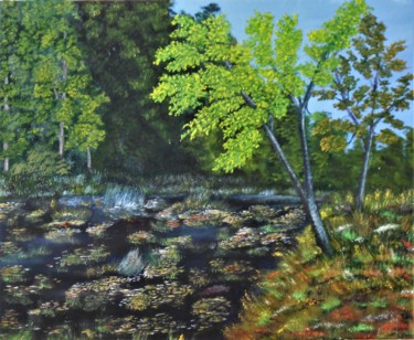 Картина под названием "ponds" - W-Dagrou, Подлинное произведение искусства, Масло